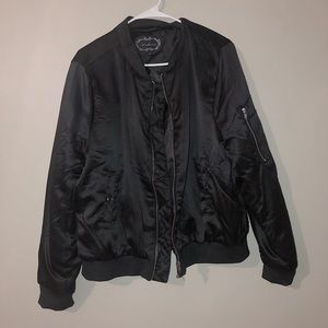 Black bomber jacket